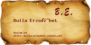 Bulla Erzsébet névjegykártya